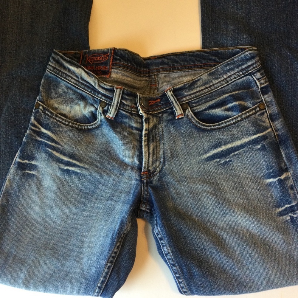 Kaporal 5 Classic Mens Denim Bootcut Red Stitch Jeans Western Wear Size 28/36 - Picture 4 of 8